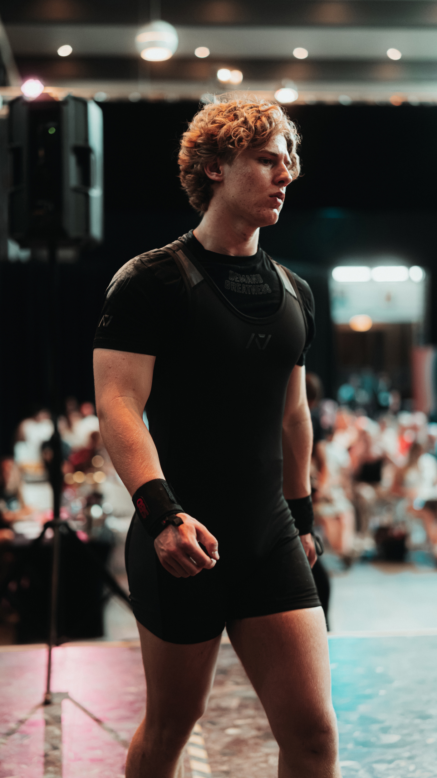 Kay Cakular Tijdens Een Wedstrijd Powerliften